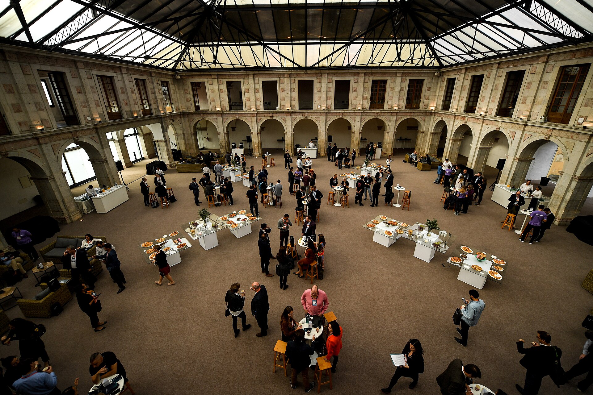 Gathering in the Convento do Beato cloister